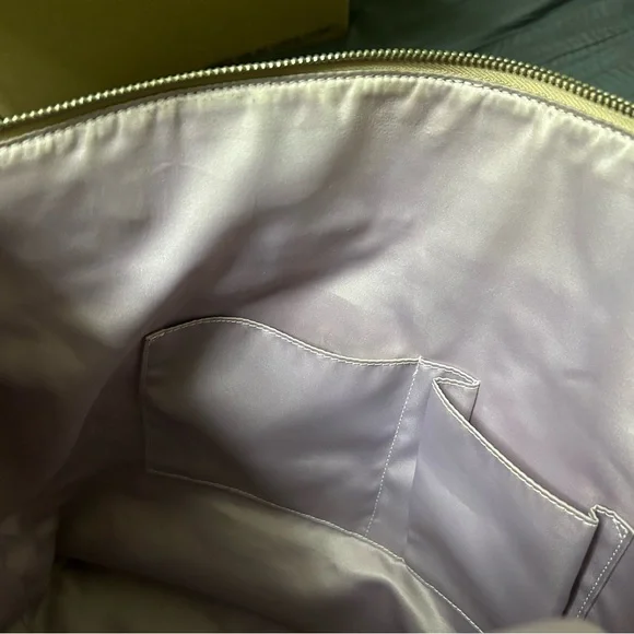 Coach Laura Signature Taupe Leather Tote Shoulder Bag Travel Casual Everyday Bag - Picture 9 of 16